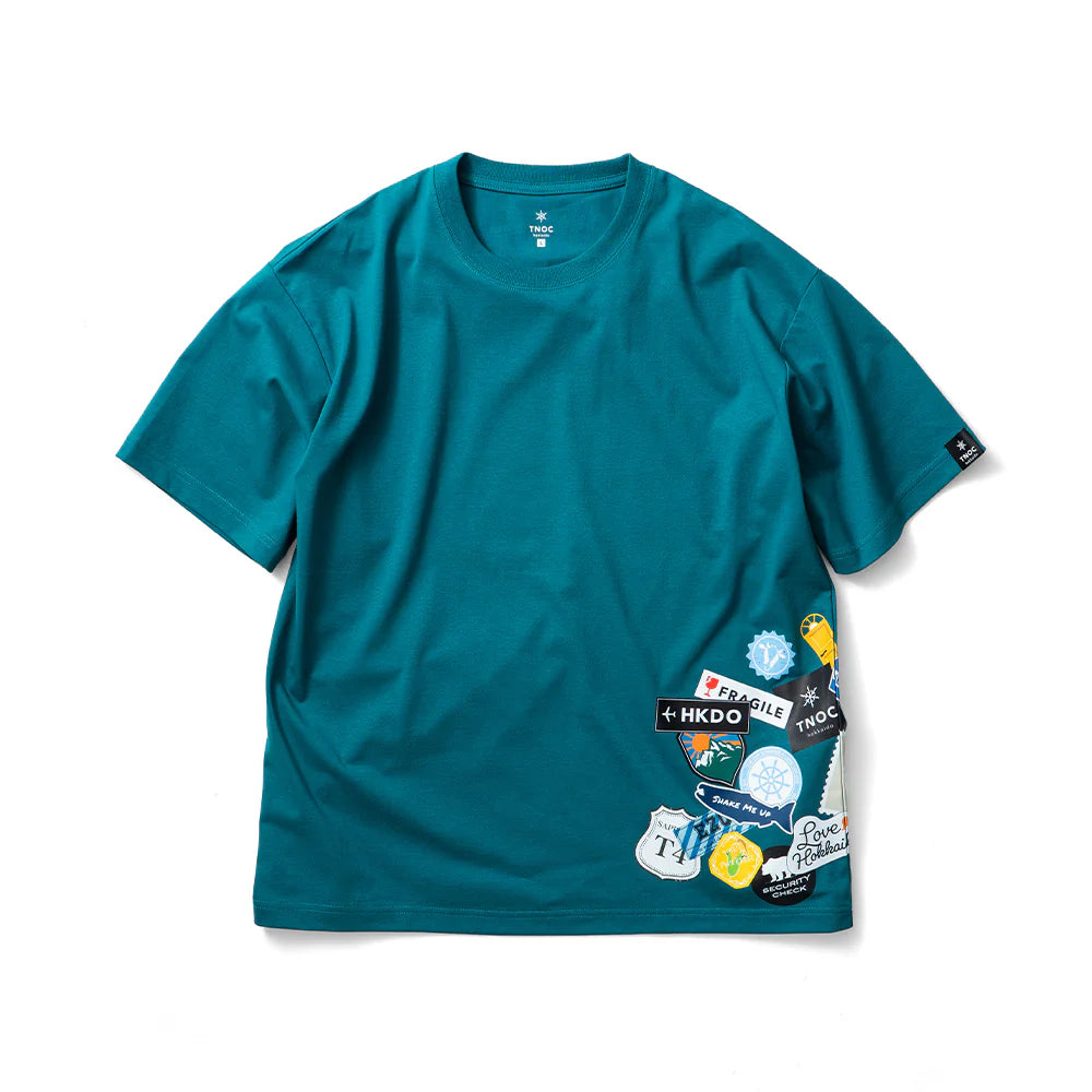 TNOC THE TEE2 BIG SHAPE / TRAVEL STICKERS LAKE BLUE