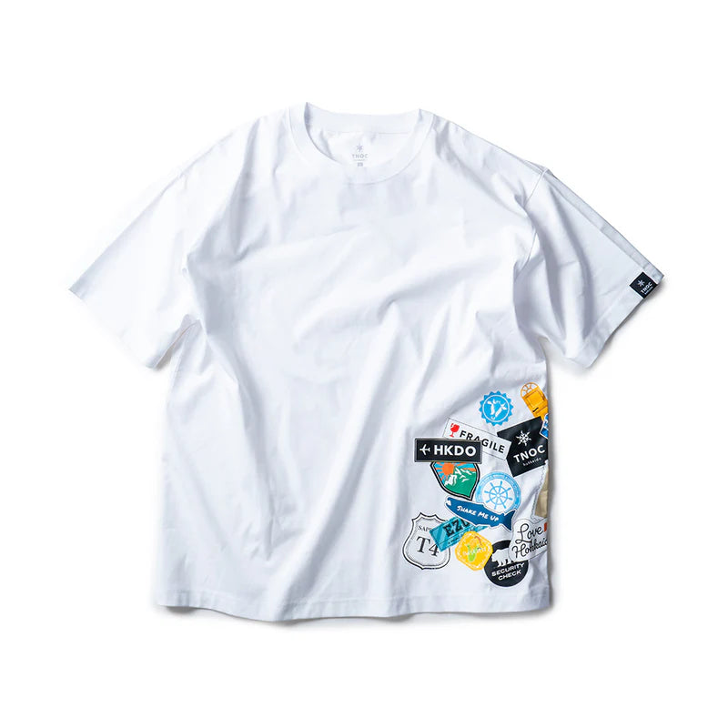TNOC THE TEE2 BIG SHAPE / TRAVEL STICKERS  Color: SNOW WHITE