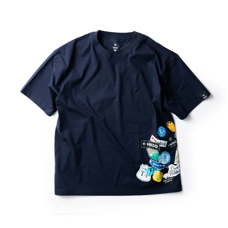 TNOC THE TEE2 BIG SHAPE / TRAVEL STICKERS  Color: SNOW WHITE
