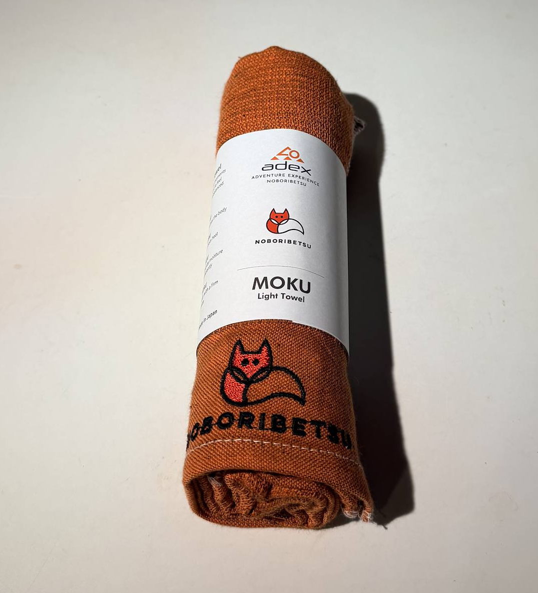 Noboribetsu Fox Logo Moku LIght Towel