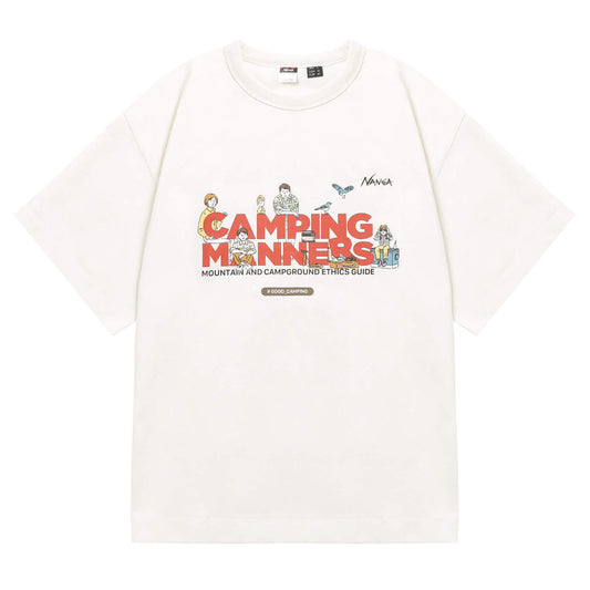 NANGA E/H CAMPING MANNERS WILD ANIMALS TEE